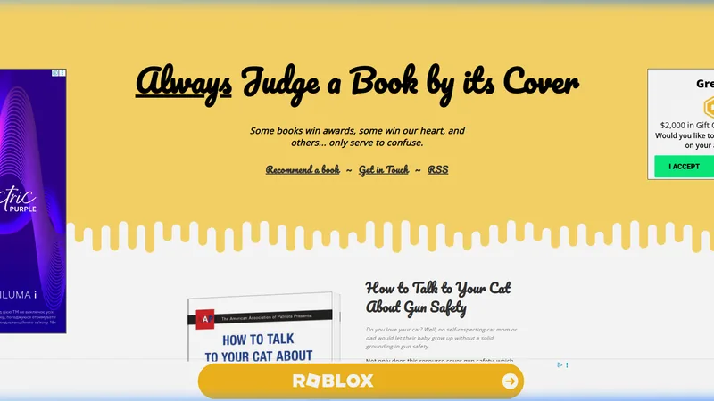Screenshot of Always Judge a Book by its Cover