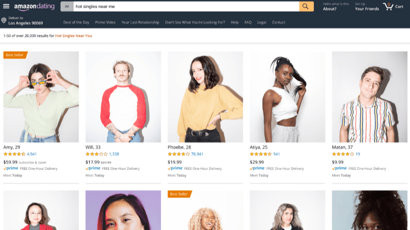 Screenshot of Amazon Dating