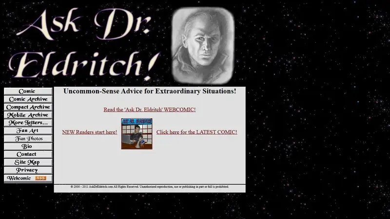 Screenshot of Ask Dr. Eldritch