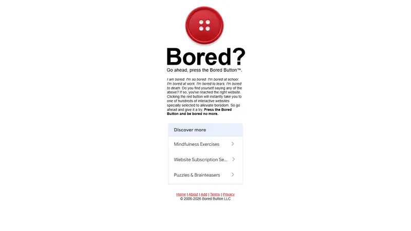Screenshot of Bored Button