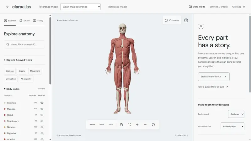 Screenshot of Clara Atlas