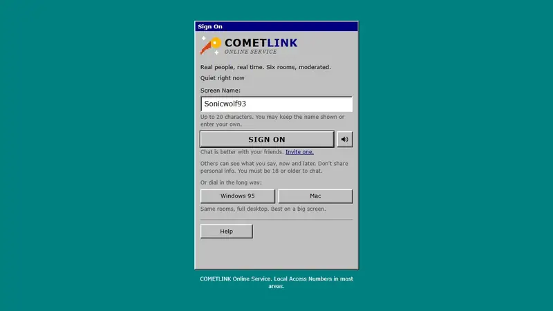 Screenshot of Cometlink