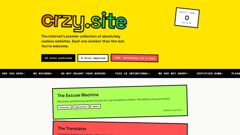 Screenshot of crzy.site