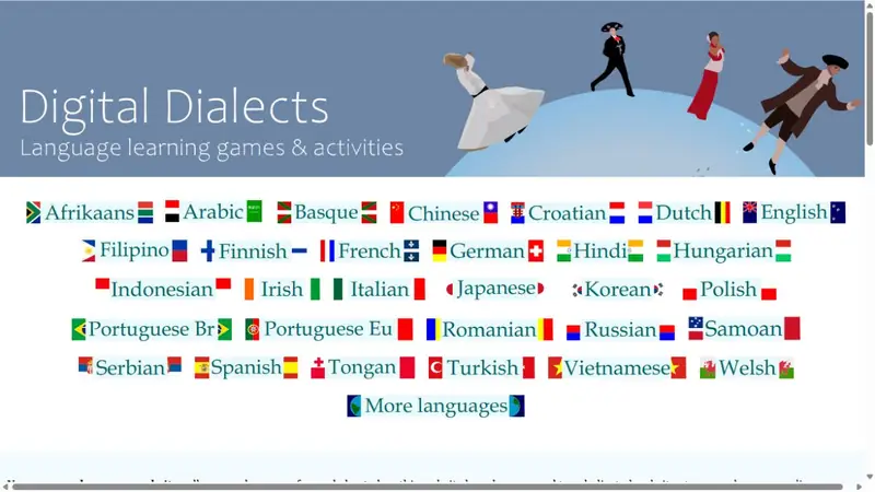 Screenshot of Digital Dialects