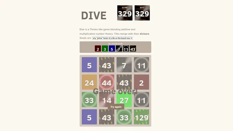 Screenshot of Dive