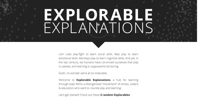 Screenshot of Explorable Explanations