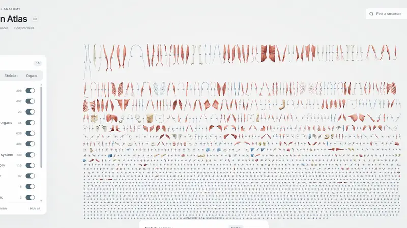 Screenshot of Human Atlas