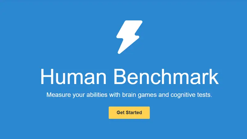 Screenshot of Human Benchmark