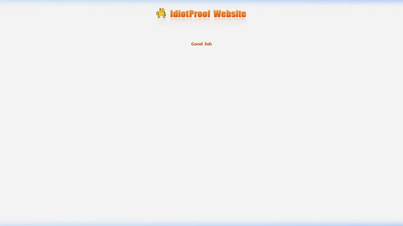 Screenshot of Idiot Proof Website