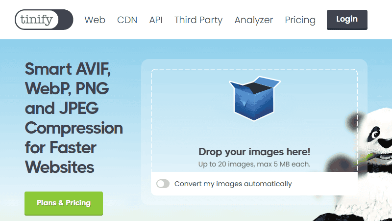 Screenshot of TinyPNG