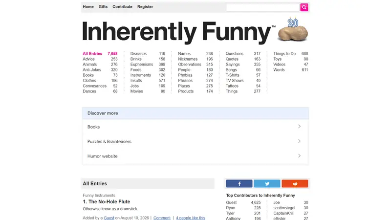 Screenshot of Inherently Funny