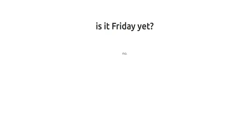Screenshot of Is It Friday Yet?