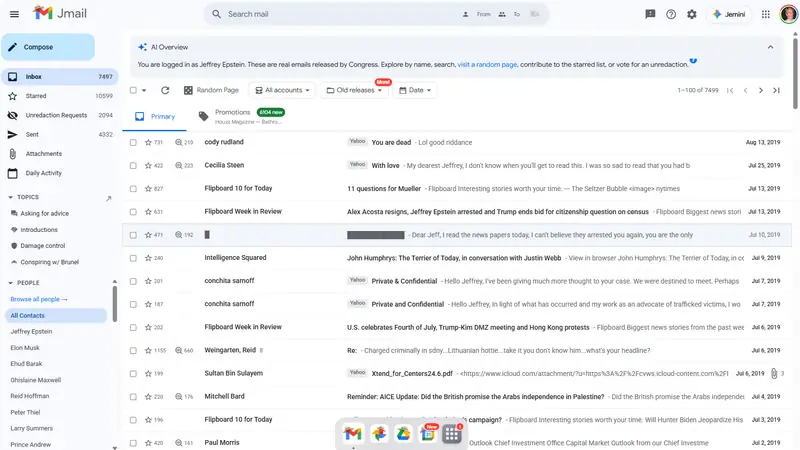 Screenshot of Jmail