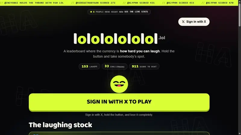 Screenshot of lolololololol.lol