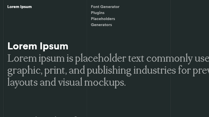 Screenshot of Lorem Ipsum Generator