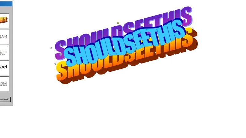 Screenshot of Make WordArt