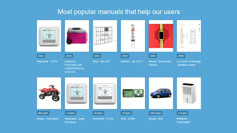 Screenshot of ManualsLib