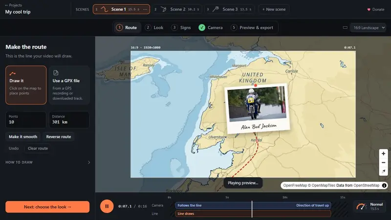 Screenshot of Map Animator