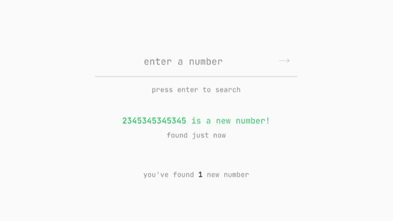 Screenshot of Number Research