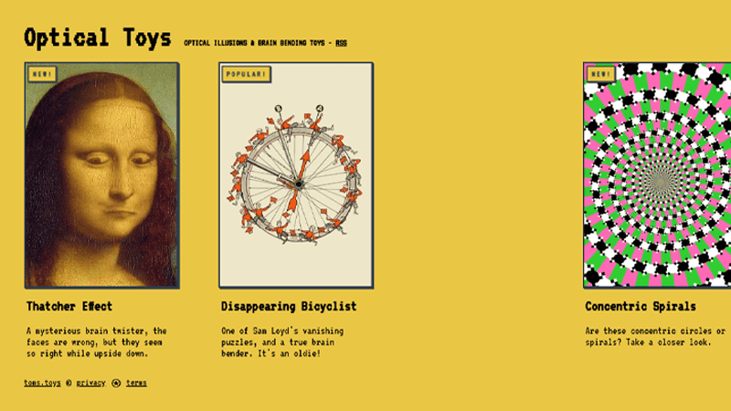 Screenshot of Optical Toys