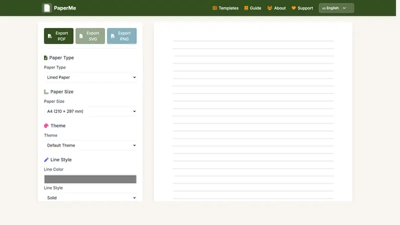 Screenshot of PaperMe