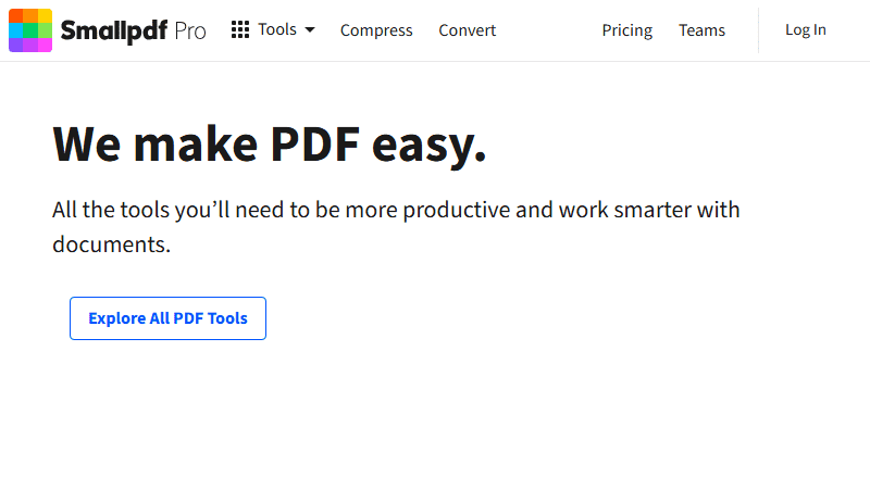 Screenshot of SmallPDF