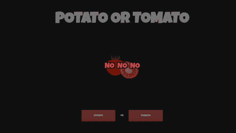 Screenshot of Potato or Tomato
