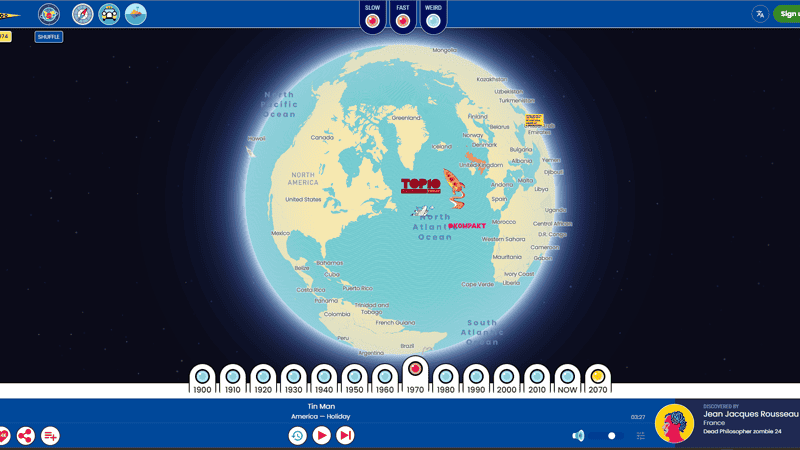 Screenshot of Radiooooo