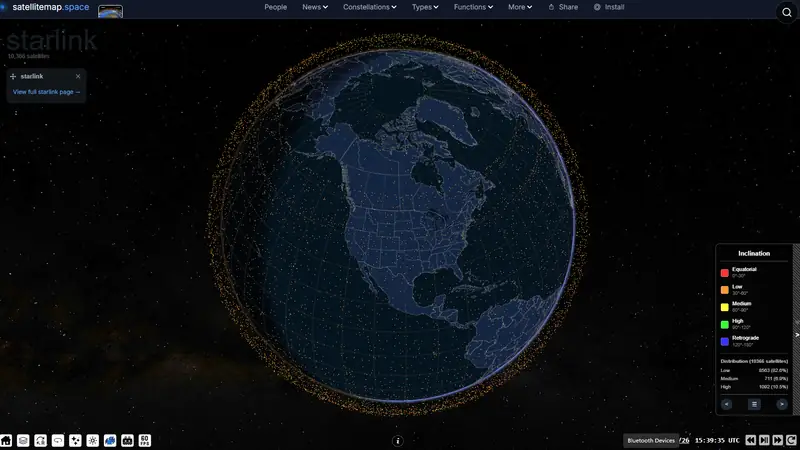 Screenshot of Satellite Map