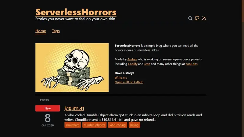 Screenshot of Serverless Horrors