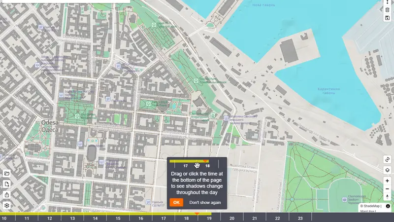 Screenshot of ShadeMap
