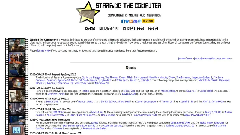 Screenshot of Starring the Computer