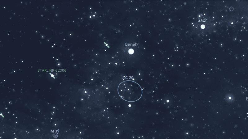Screenshot of Stellarium Web