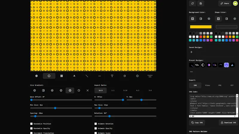 Screenshot of SVG Pattern Builder
