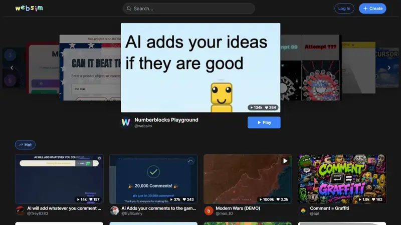 Screenshot of Websim